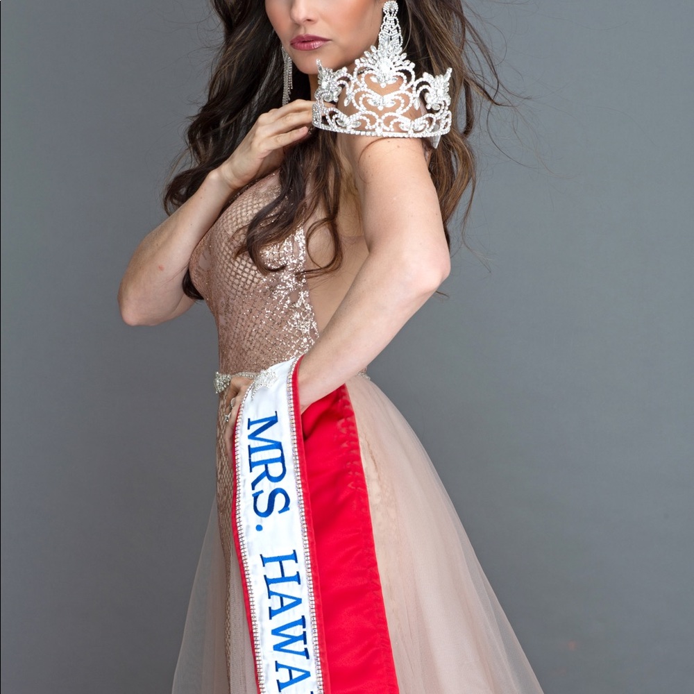 Andrea&Leo Couture rosegold gown